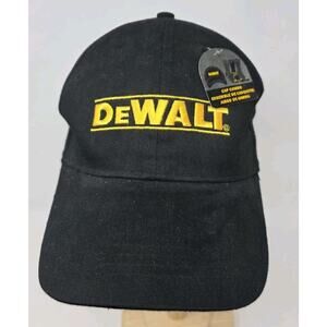 Dewalt Ball Cap Hat Adjustable Black Guaranteed Tough NWT